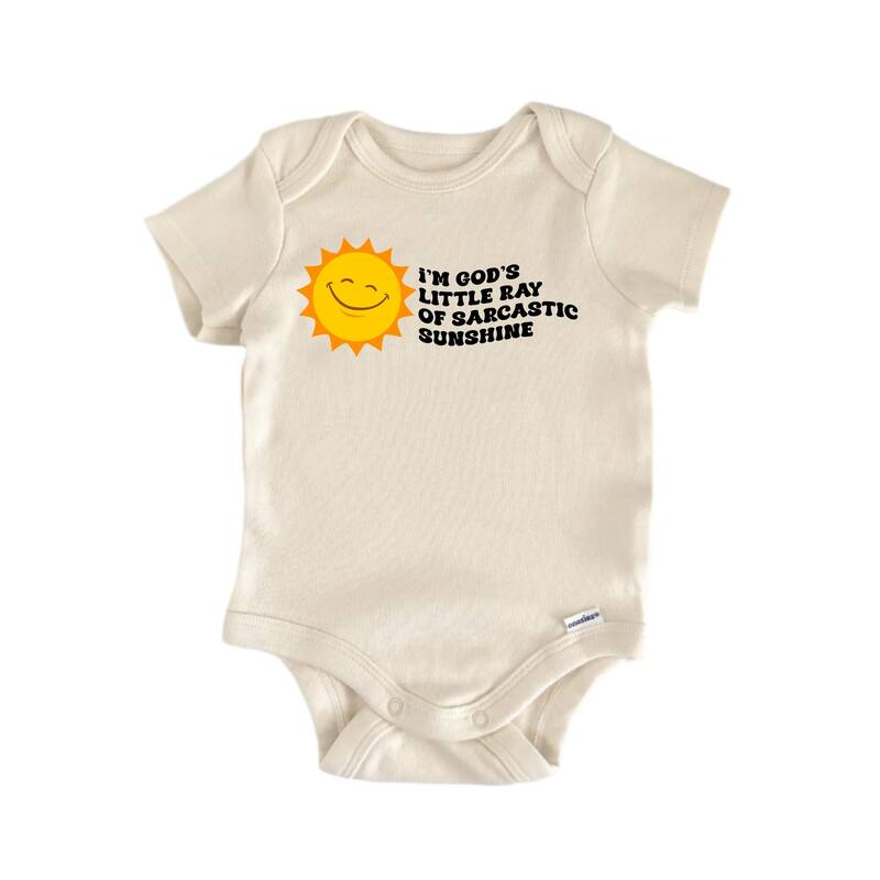 Sarcastic Sunshine Jesus Religious God Christian - Baby Boy Girl Clothes Bodysuit - White - 3-6M