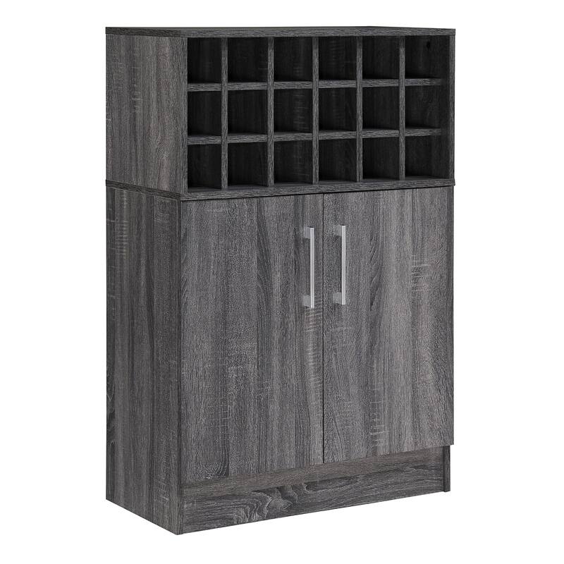 Wine Rack Storage, Kitchen Sideboard Buffet, Glass Holder and Drawers, 42.5''H