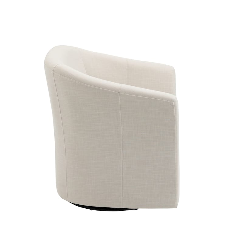 Modern Upholstered Swivel Barrel Chair Living Room Accent Chair