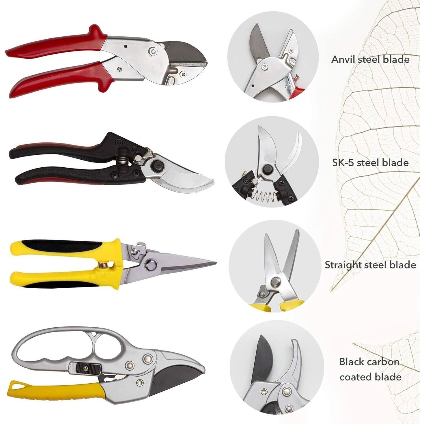 4 Pcs Stainless Steel Pruner Shears Garden Cutter Clippers On Sale