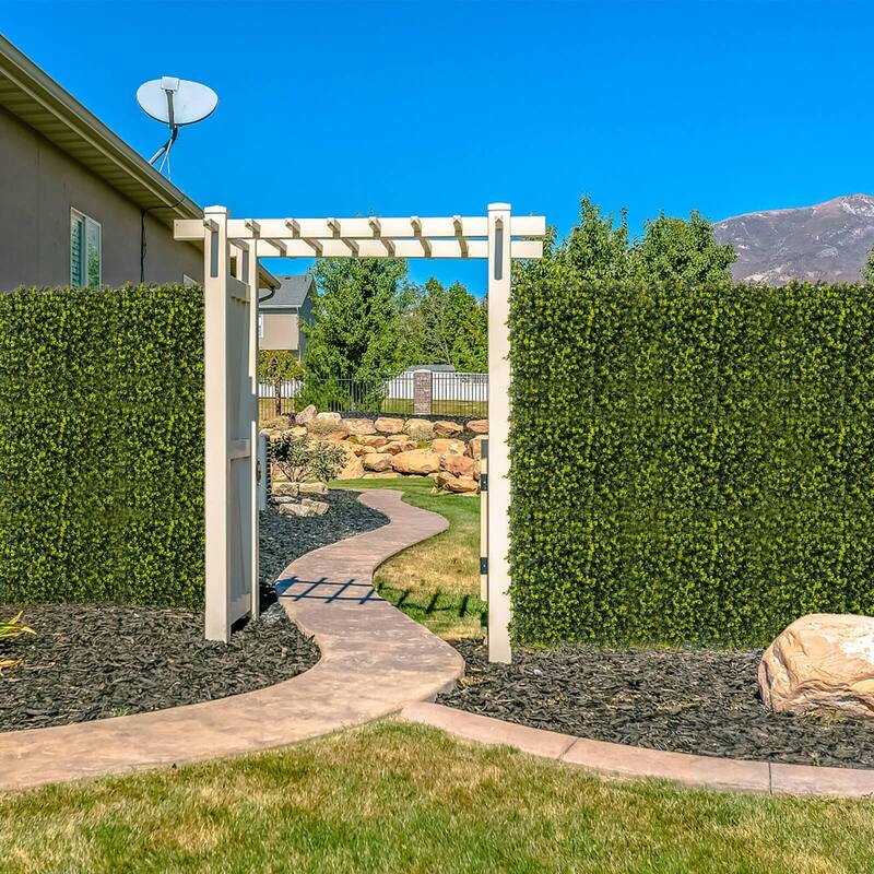 Costway 12 PCS 20" x 20" Artificial Hedge Boxwood Panels with - See Details