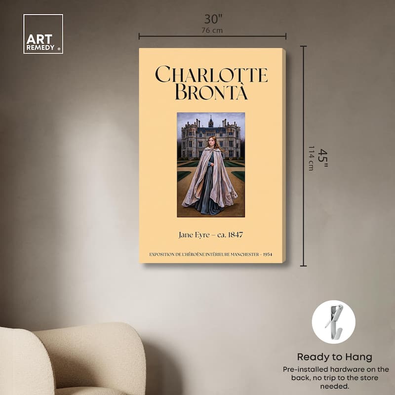 Protagonist of Jane Eyre Canvas by Art Remedy, Gallery Wrapped