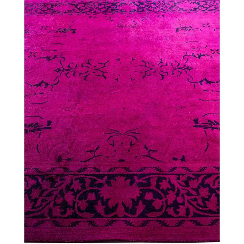 Fine Vibrance One-of-a-Kind Hand-Knotted Area Rug - Pink, 6' 1" x 9' 3" - 6' 1" x 9' 3"