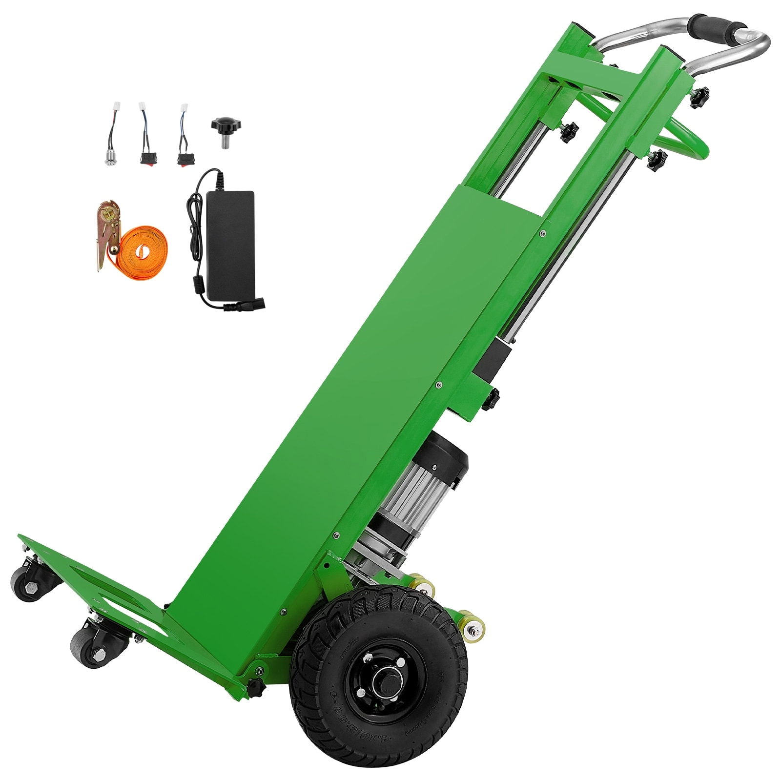 UIMOSO Electric Stair Climbing Dolly, 880lbs Electric Stair Climbing Hand Trucks with 157.5in Rope & Extendable Handle