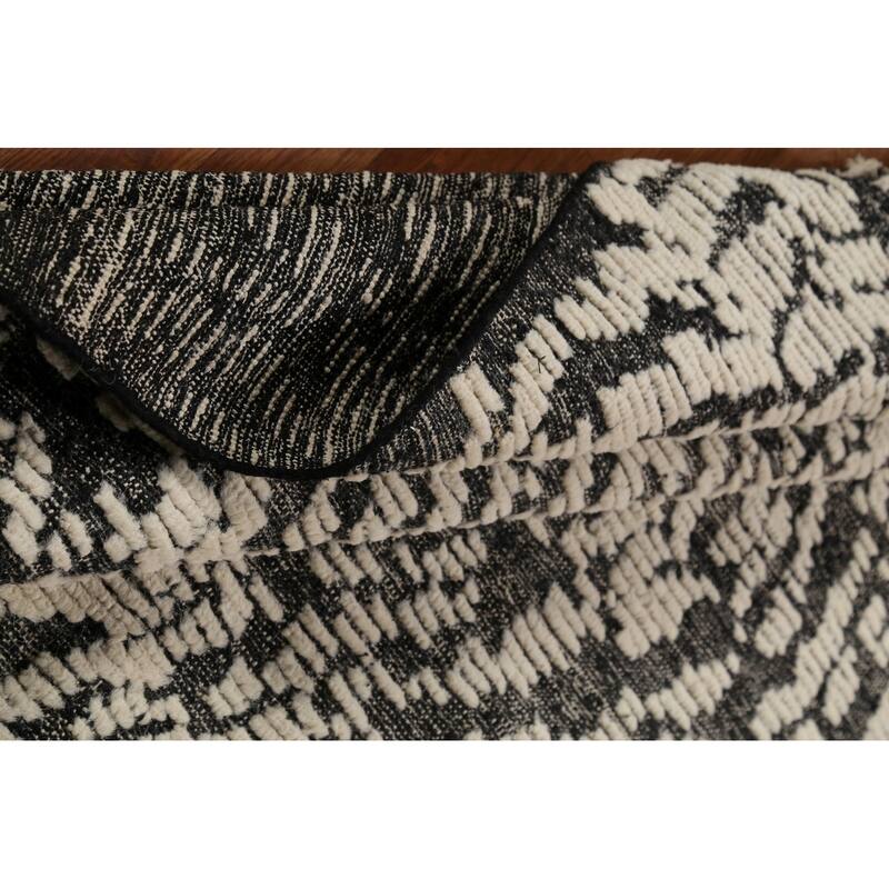 Abstract Moroccan Area Rug Handmade Wool Carpet - 5'0"x 7'11"