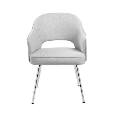 Boss Grey Linen Guest Chair