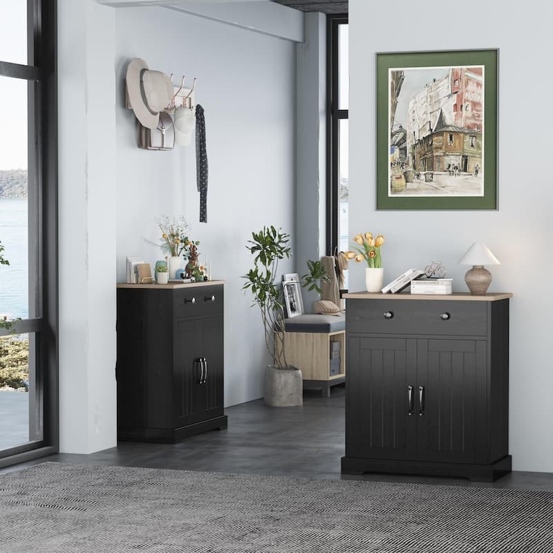 Kitchen Storage Cabinet, Modern Buffet Cabinet with Storage, Coffee Bar with 2 Drawers and 2 Doors