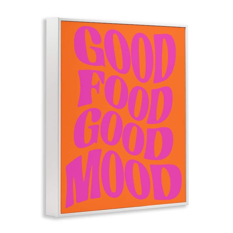 Stupell Good Food & Mood Framed Giclee Art Design By House of Lulu