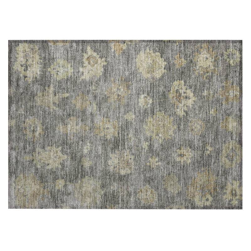Machine Washable Indoor/ Outdoor Casual Traditional Chantille Rug