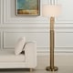 preview thumbnail 2 of 6, Uttermost Knox Travertine Floor Lamp - 66'' H X 20'' W X 20'' D