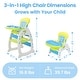 preview thumbnail 12 of 16, Baby High Chair,3 in 1 Highchair, Convertible Toddler Eating Chair for 6 Months to 6 Years, with Adjustable Tray