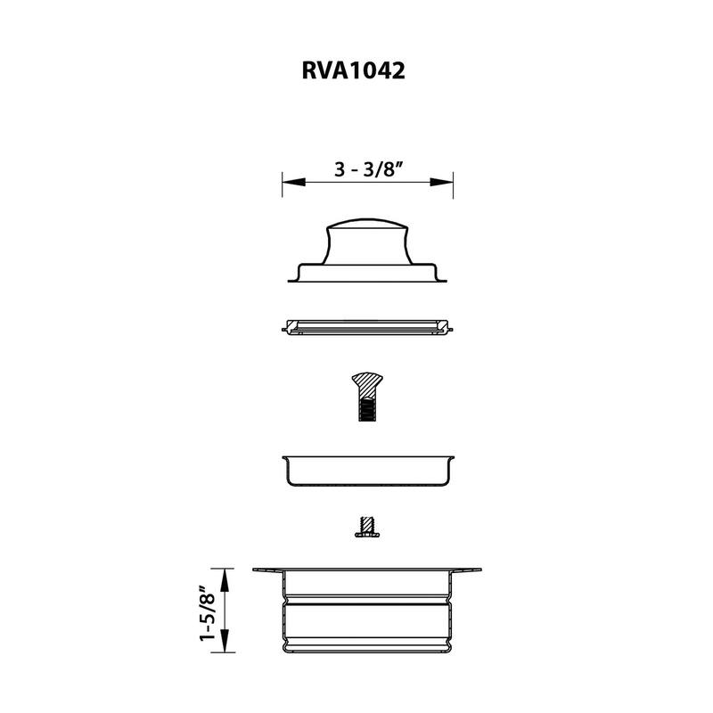 Ruvati Garbage Disposal Flange with Basket Strainer and Stopper - Gunmetal Black Stainless Steel - RVA1042BL