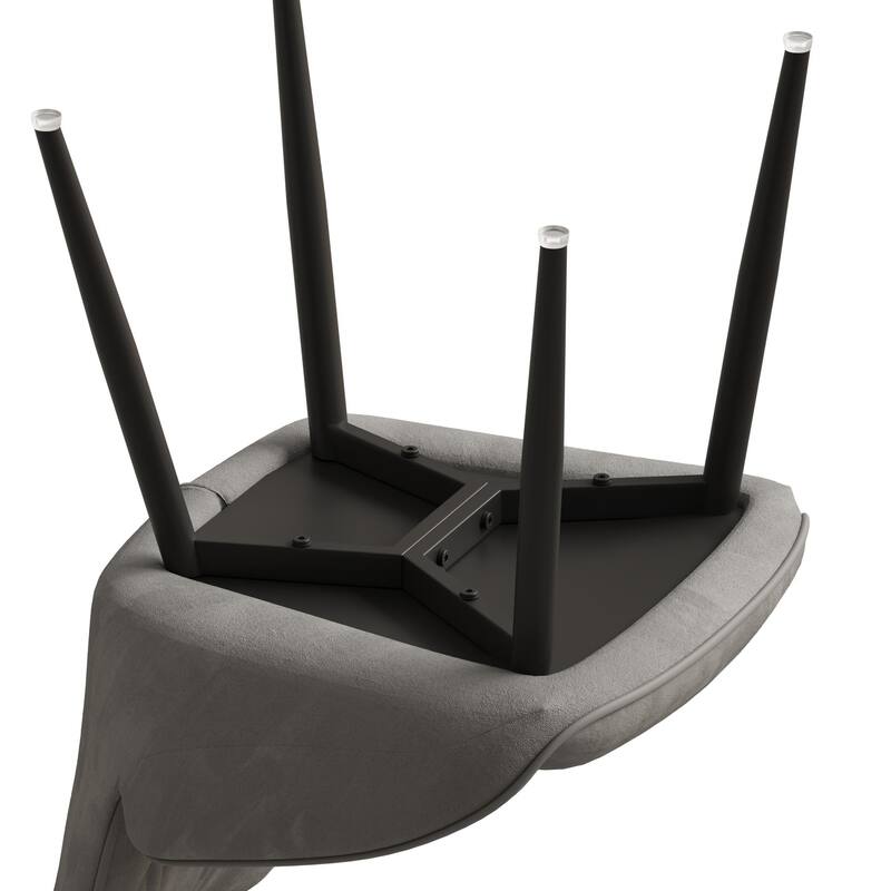 Modern Luxurious Velvet Dining Chair with High-Resilience Seat Cushion and Silent Foot Pad, for Dining Room, 2-Piece Set