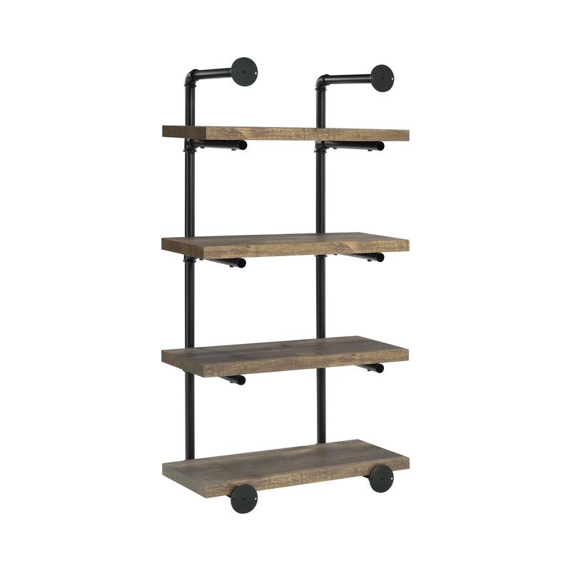 Chevry Black Metal 24-inch Wall Shelf