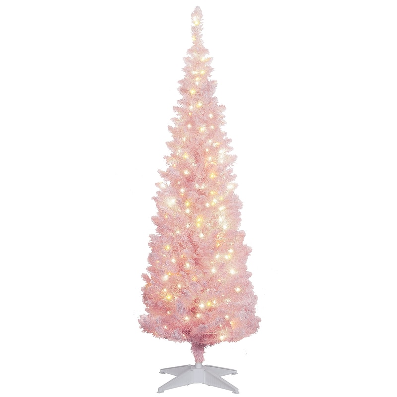 Pink 6FT Pencil Christmas Tree