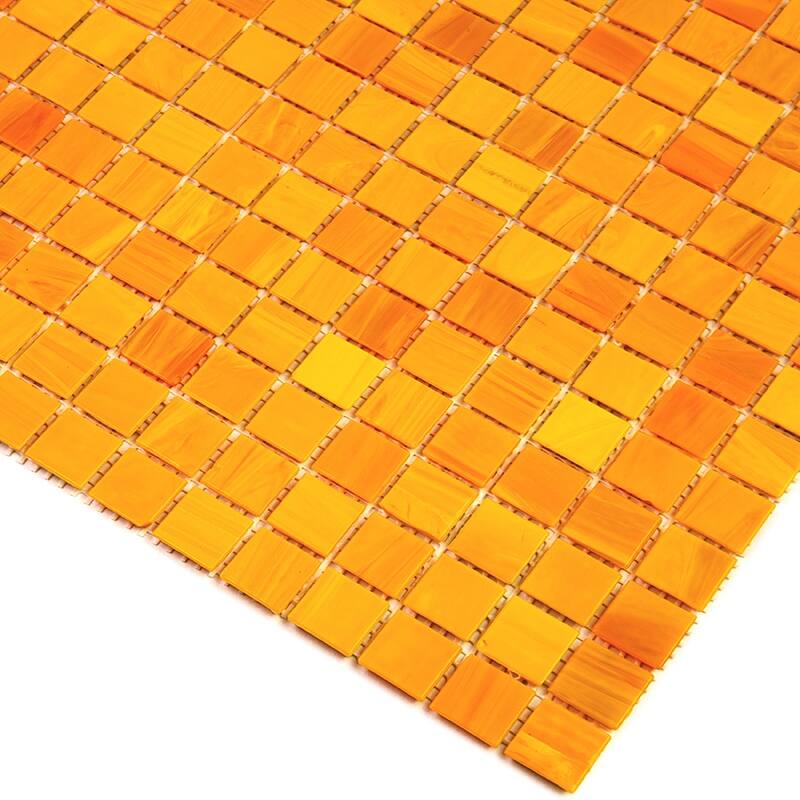 Apollo tile 12" x 12" Dune Glossy Honey Orange Glass Tile (20 sq ft/case) - 20 Pack