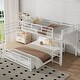 preview thumbnail 3 of 12, Elegant Twin over Full Size L-Shaped Metal Bunk Bed Solid Safety Guardrail Bed, No Box Spring Required