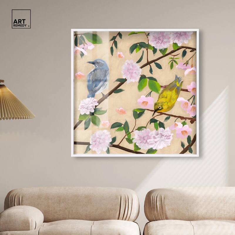 Birds Cuddle Shadowbox by Art Remedy