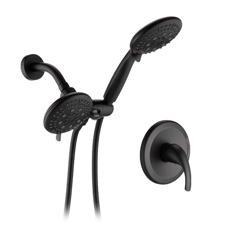 Proox 6 Sprayer Rainfall shower Faucet System Handheld Shower Combo Set Valve Included - Matte Black
