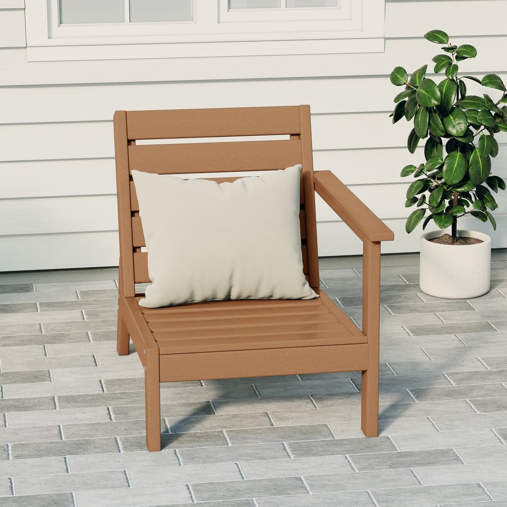 Polytrends Birchwood All Weather HDPE Outdoor Patio Deep Seating Right Arm Facing Chair