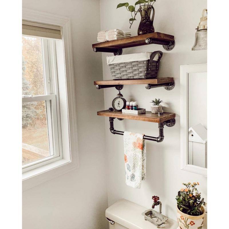 3 Tier Bathroom Shelves - 4.7"D x 25"W x 11.4"H