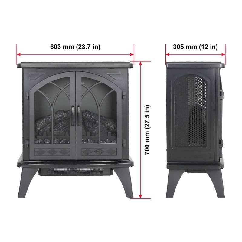 24 inch 3D Flame Electric Infrared Quartz Fireplace Stove with remote control
