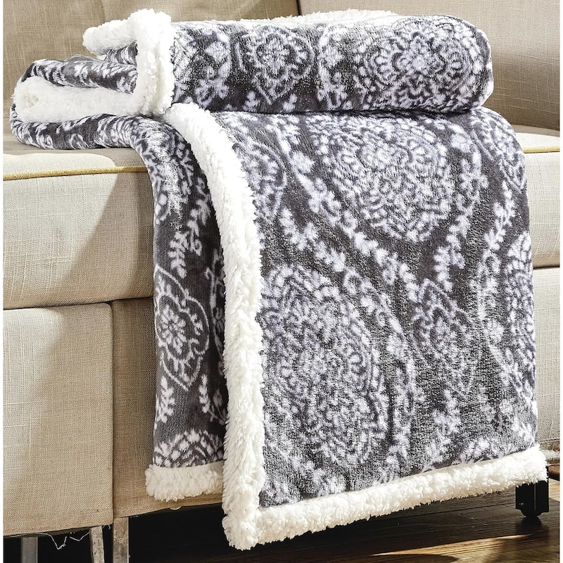 Faith Hope Love Amor Eterno Be Mine Love Collection Valentine's Day Throw Blanket (50" x 60") with Sherpa Backing - Gracey - N/A