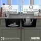 preview thumbnail 56 of 64, Karran Undermount Quartz 33 in. 50/50 Double Bowl Kitchen Sink Kit