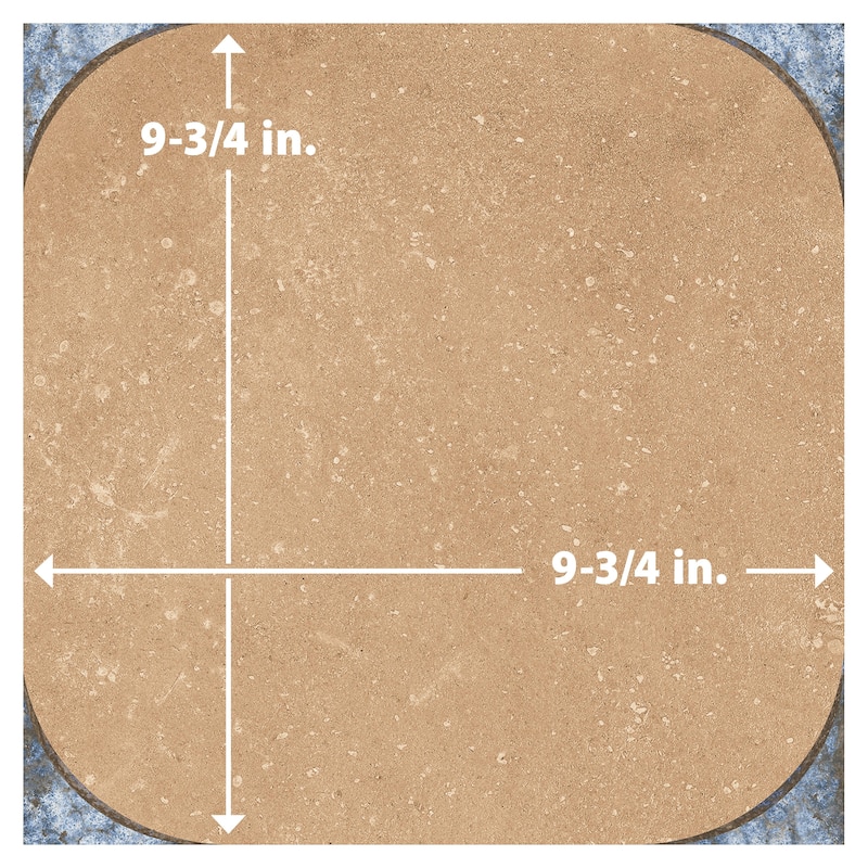 Merola Tile Atlas Star Quartet Cotto Marina 9-3/4" x 9-3/4" Porcelain Floor and Wall Tile