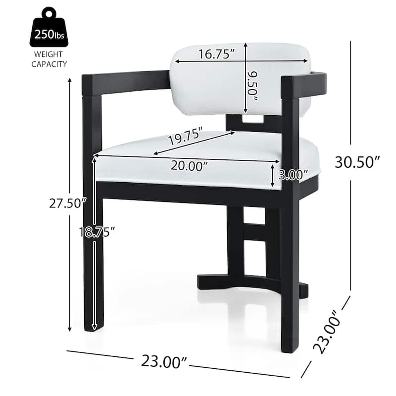 Indoor Upholstered Wood Dining Chair(Set of 2)