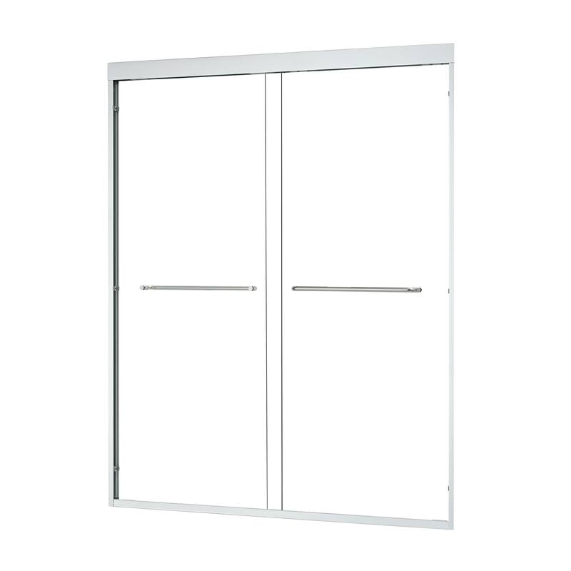 Altair Ennis By Pass Framed Shower Door in Polished Chrome Finish with Clear Glass