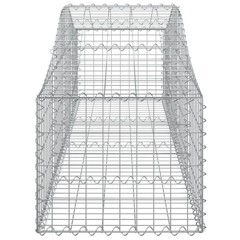 vidaXL Gabion Basket Arched Gabion Basket Planter for Flower Galvanized Iron - 78.7 x 78.7 x 23.6 inch