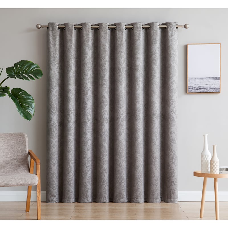 Gracewood Hollow Plakalo Embossed Thermal-weaved Blackout Grommet Drapery Curtains