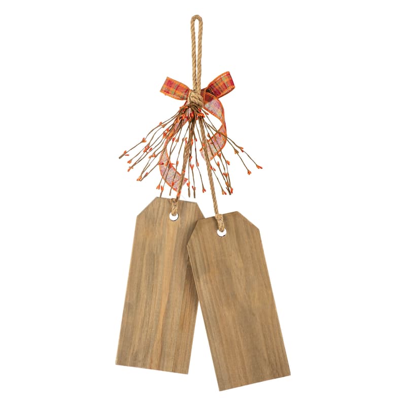 Glitzhome 24"H Wooden Fall Thanksgiving Doorknob Hanging Decor