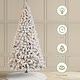 preview thumbnail 36 of 158, Glitzhome 6FT/7.5FT/9FT/11FT Snow Flocked Pre-lit Artificial Fir Christmas Trees