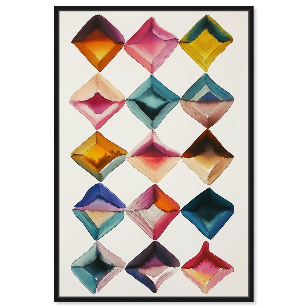 Diamond Grid Canvas by Art Remedy