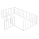 preview thumbnail 16 of 30, Twin Size Metal Floor Bed Frame with Fence & Door, for Kids