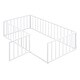 preview thumbnail 5 of 9, White Twin Size Metal Floor Bed Frame with Fence & Door