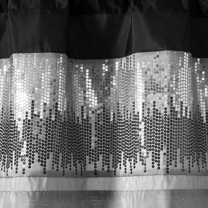 Lush Decor Night Sky Sequins Embroidery Valance - 18" x 52"