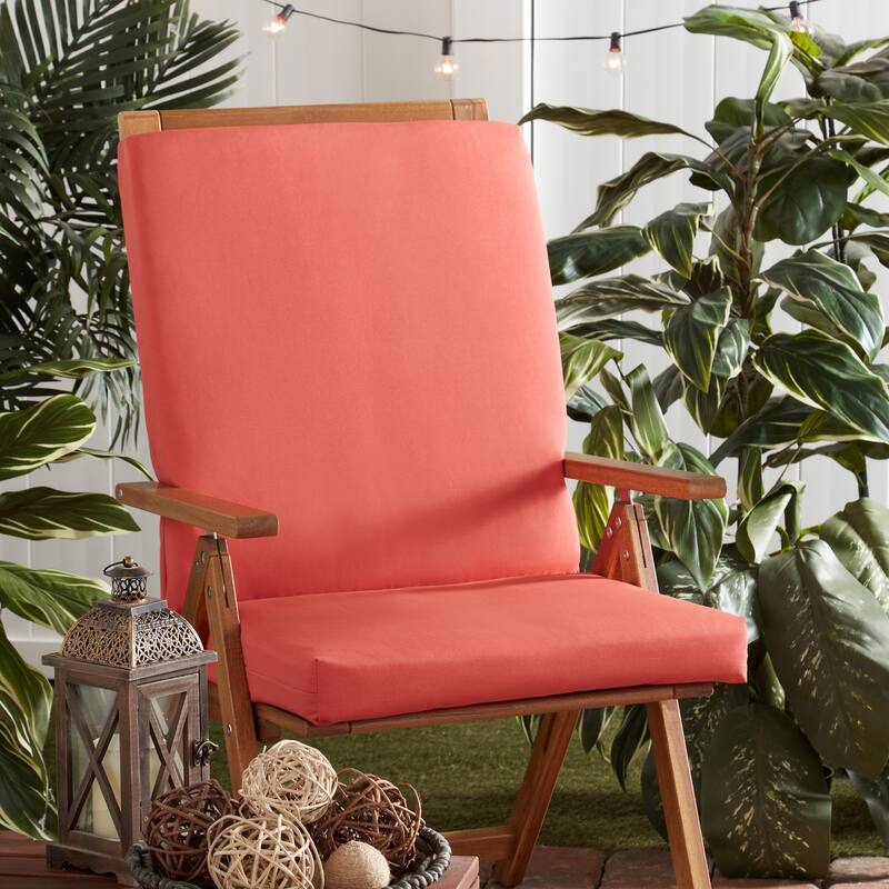 Greendale Home Fashions Outdoor High Back Chair Pad