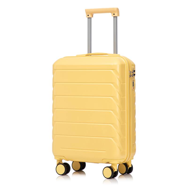 20 Inch ABS Hard Shell Travel Checked Luggage, Scratch Resistant Surface Four Multi-Directional Wheels, With Combination Lock