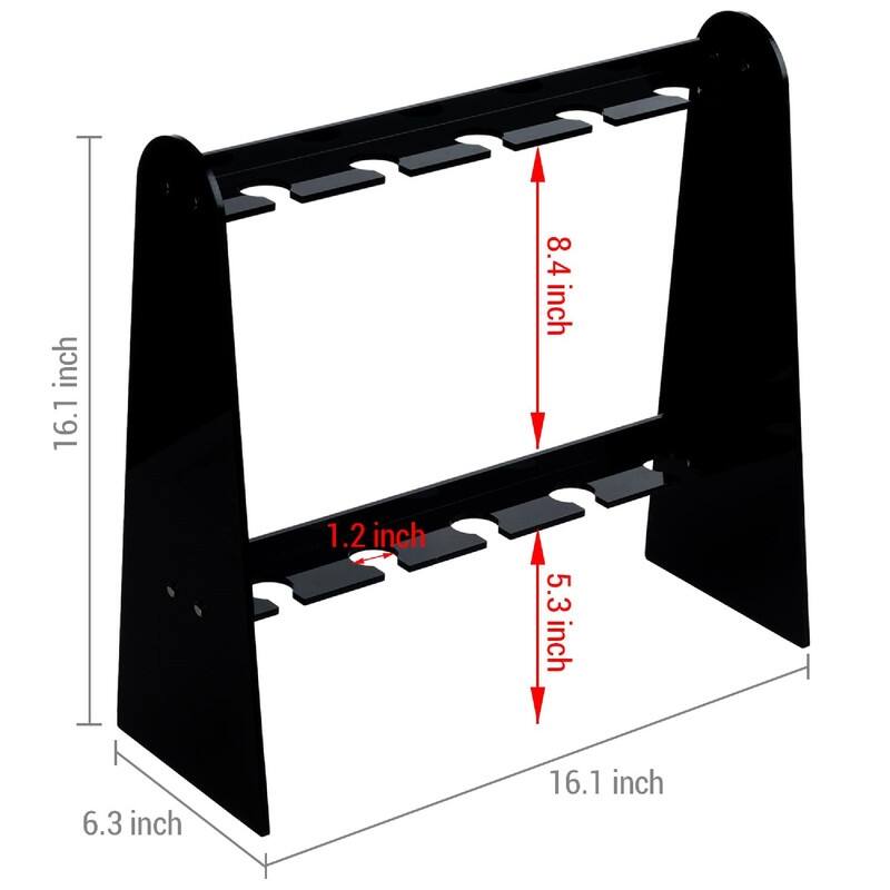 Industrial Metal Wine Glass Rack Holder Stand - 16.1"D x 6.3"W x 16.1"H