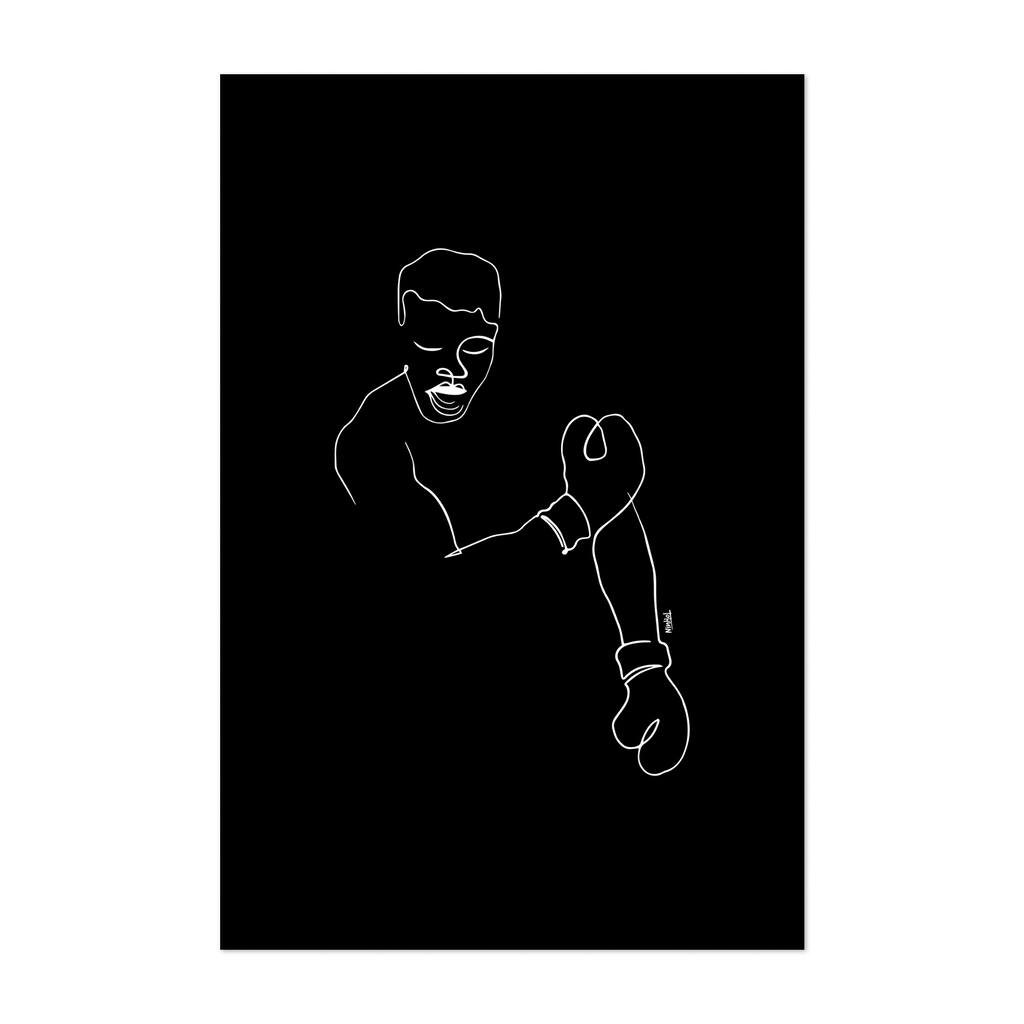 Ali Line Drawings Boxing Dorm Art Muhammad Ali Art Print/Poster