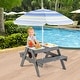 preview thumbnail 3 of 9, Kids Picnic Table Set with 3 Removable Bins - 38" x 30" x 21"(L x W x H)
