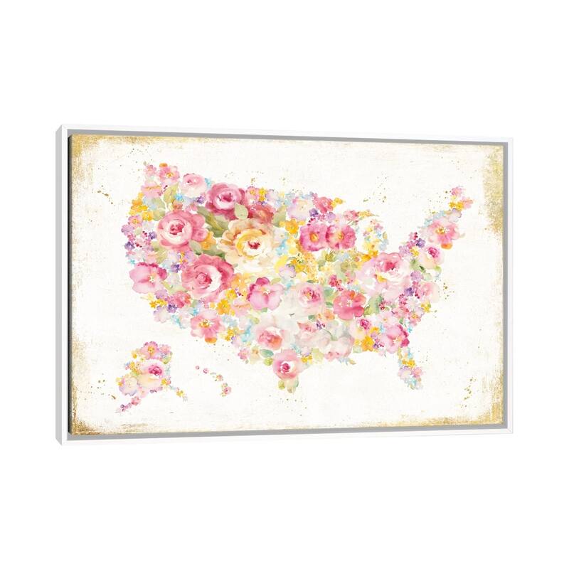 iCanvas "Midsummer USA" by Danhui Nai Framed - White - 32x48