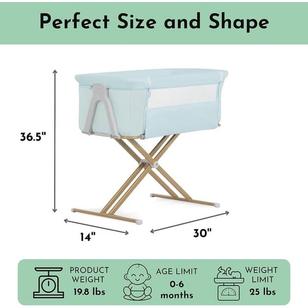 dimension image slide 2 of 3, Evolur Orabelle Bassinet