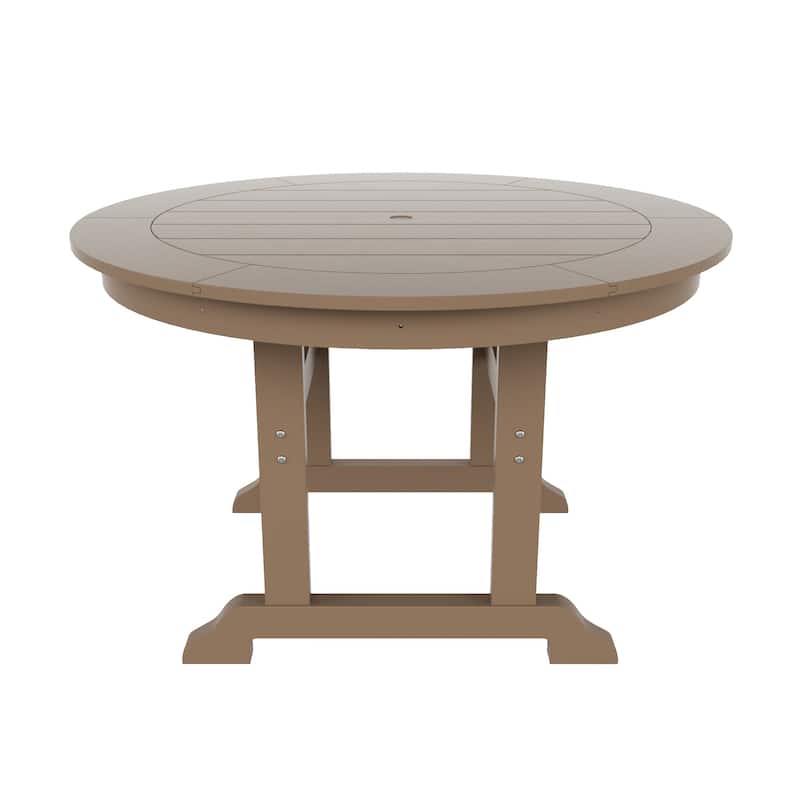 Shoreside 5-Piece Square Poly Eco-Friendly All Weather Outdoor Dining Set with Armchairs