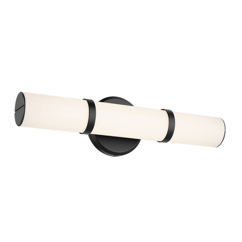 Kichler Lighting Rosh 18" Bath Bar Small LED with White Glass in Black