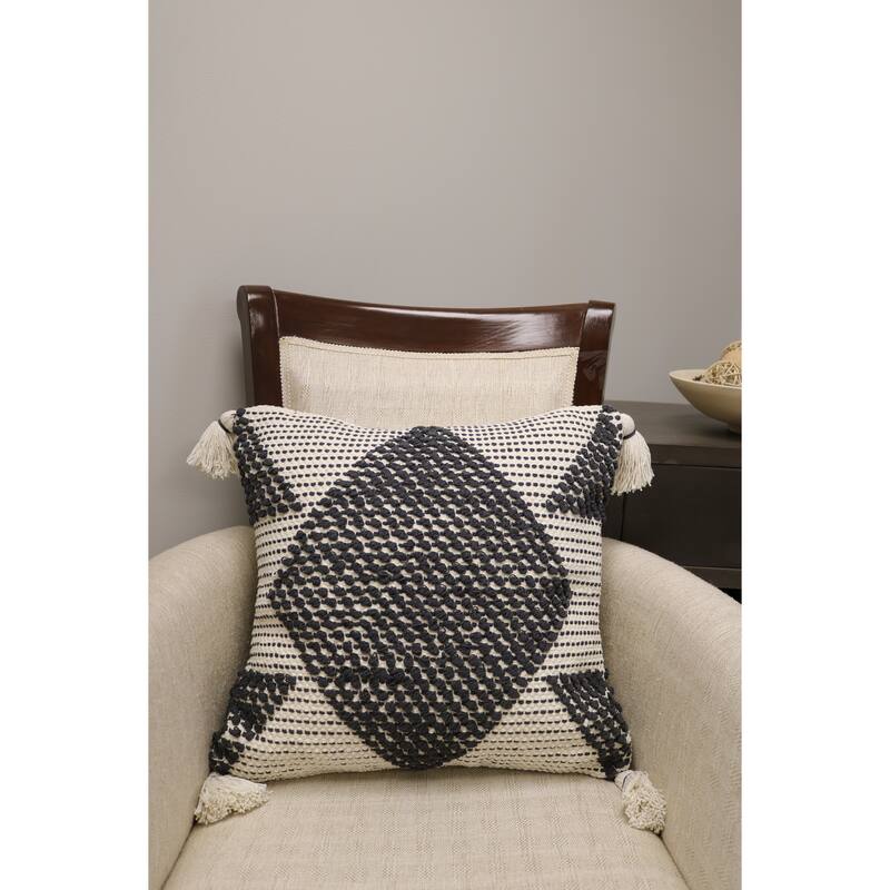 Home&Manor Tropea Wool & Cotton Designer Throw Pillow