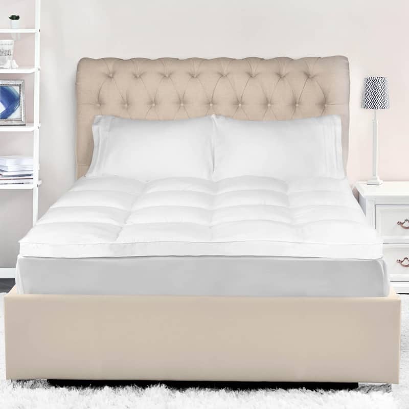 Superior Brushed Microfiber Down Alternative Mattress Topper, 2 Inch - White